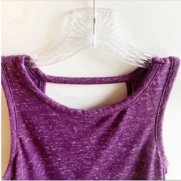 Victoria's Secret Sport tank top purple burnout stretchy bands - Picture 3 of 5